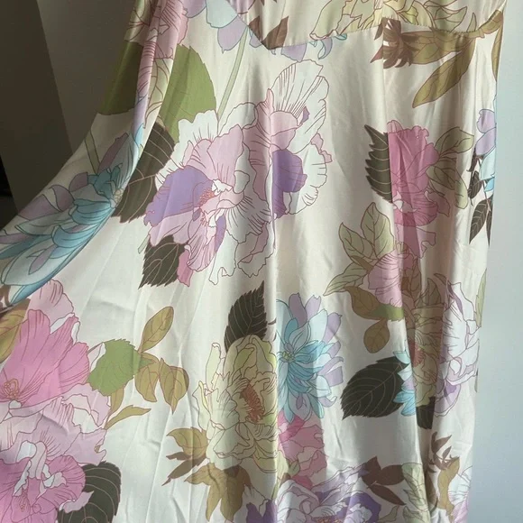 NWT Premier Armour Women’s Size 10 multicolored Ivory Hi-low Dress - Picture 6 of 10